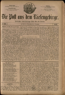 Die Post aus dem Riesengebirge, 1881, nr 210