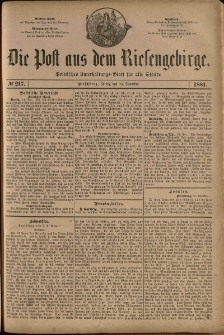 Die Post aus dem Riesengebirge, 1881, nr 217