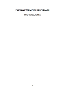 Z opowieści mojej Babci Marii