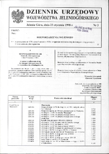 Dziennik Urzędowy Województwa Jeleniogórskiego, 1998, nr 3