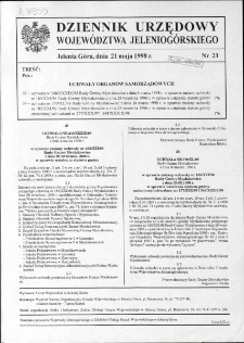 Dziennik Urzędowy Województwa Jeleniogórskiego, 1998, nr 23