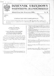 Dziennik Urzędowy Województwa Jeleniogórskiego, 1998, nr 29