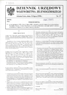 Dziennik Urzędowy Województwa Jeleniogórskiego, 1998, nr 37