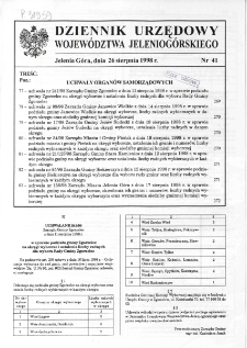 Dziennik Urzędowy Województwa Jeleniogórskiego, 1998, nr 41