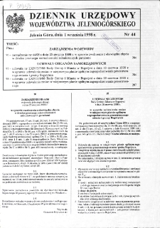 Dziennik Urzędowy Województwa Jeleniogórskiego, 1998, nr 44