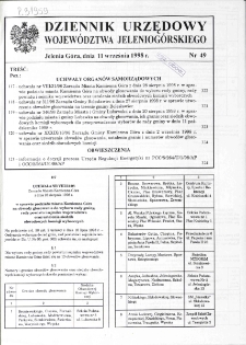 Dziennik Urzędowy Województwa Jeleniogórskiego, 1998, nr 49