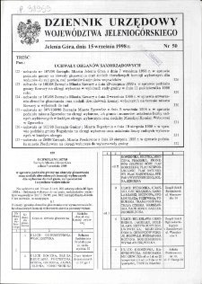 Dziennik Urzędowy Województwa Jeleniogórskiego, 1998, nr 50