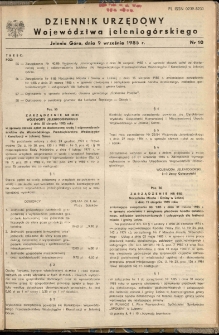 Dziennik Urzędowy Województwa Jeleniogórskiego, 1985, nr 10