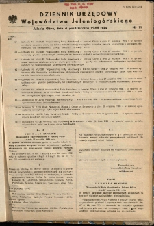 Dziennik Urzędowy Województwa Jeleniogórskiego, 1985, nr 11