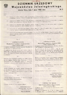 Dziennik Urzędowy Województwa Jeleniogórskiego, 1986, nr 4