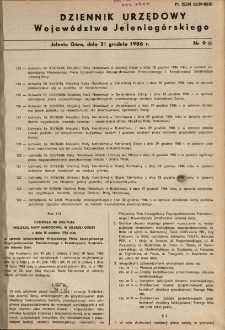 Dziennik Urzędowy Województwa Jeleniogórskiego, 1986, nr 9*