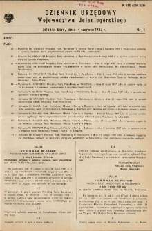 Dziennik Urzędowy Województwa Jeleniogórskiego, 1987, nr 4