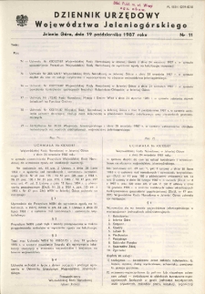 Dziennik Urzędowy Województwa Jeleniogórskiego, 1987, nr 11