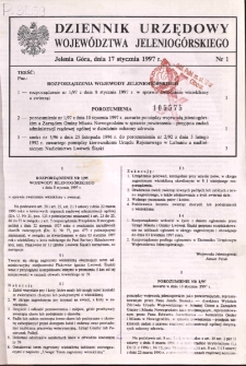 Dziennik Urzędowy Województwa Jeleniogórskiego, 1997, nr 1