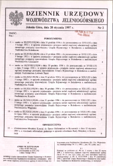 Dziennik Urzędowy Województwa Jeleniogórskiego, 1997, nr 2