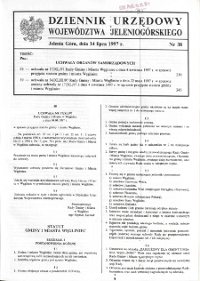 Dziennik Urzędowy Województwa Jeleniogórskiego, 1997, nr 38