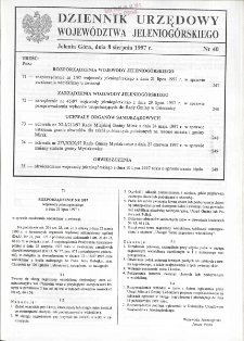 Dziennik Urzędowy Województwa Jeleniogórskiego, 1997, nr 40