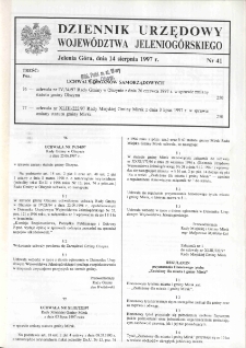 Dziennik Urzędowy Województwa Jeleniogórskiego, 1997, nr 41