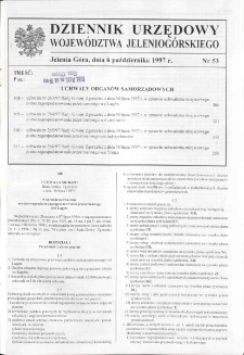 Dziennik Urzędowy Województwa Jeleniogórskiego, 1997, nr 53