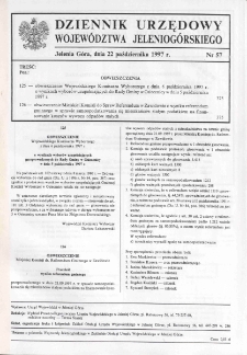Dziennik Urzędowy Województwa Jeleniogórskiego, 1997, nr 57