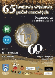 65 krajowa wystawa psów rasowych - plakat [Dokument życia społecznego]