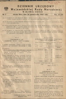 Dziennik Urzędowy Województwa Jeleniogórskiego, 1982, nr 7
