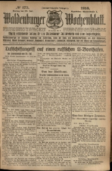 Waldenburger Wochenblatt, Jg. 62, 1916, nr 175