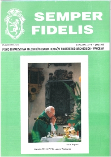Semper Fidelis : pismo Towarzystwa Miłośników Lwowa i Kresów Południowo-Wschodnich, 2002, nr 1 (66)