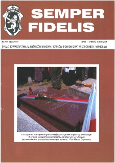 Semper Fidelis : pismo Towarzystwa Miłośników Lwowa i Kresów Południowo-Wschodnich, 2008, nr 4 (105)