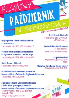 Filmowy Październik w Świebodzicach - plakat [Dokument życia społecznego]