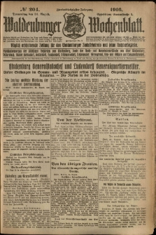 Waldenburger Wochenblatt, Jg. 62, 1916, nr 204