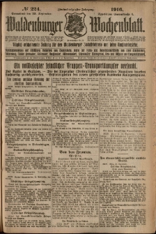 Waldenburger Wochenblatt, Jg. 62, 1916, nr 224