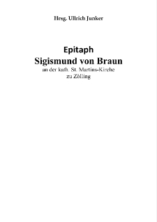 Epitaph Sigismund von Braun an der kath. St. Martins-Kirche zu Zölling [Dokument elektroniczny]