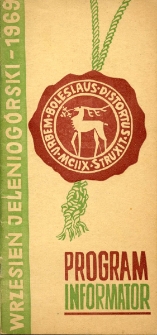 Wrzesień Jeleniogórski : 1969 : program, informator [Dokumenty życia społecznego]