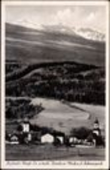 Seidorf i. Rsgb. Ev. u. kath. Kirchem. Blick n.d. Schneegrub. [Dokument ikonograficzny]