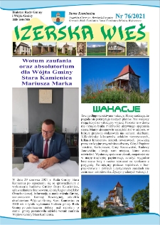 Izerska Wieś : Biuletyn Rady Gminy i Wójta Gminy, 2021, nr 76 [Dokument elektroniczny]