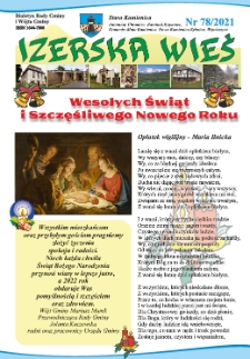 Izerska Wieś : Biuletyn Rady Gminy i Wójta Gminy, 2021, nr 78 [Dokument elektroniczny]