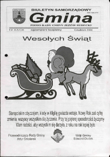 Gmina : biuletyn samorządowy : pismo Rady Gminy Jeżów Sudecki, 2006, nr 63