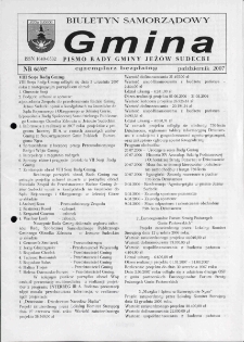 Gmina : biuletyn samorządowy : pismo Rady Gminy Jeżów Sudecki, 2007, nr 68