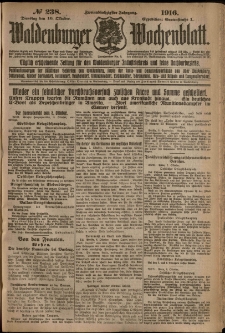 Waldenburger Wochenblatt, Jg. 62, 1916, nr 238