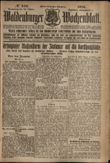 Waldenburger Wochenblatt, Jg. 62, 1916, nr 240