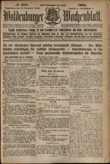 Waldenburger Wochenblatt, Jg. 62, 1916, nr 270