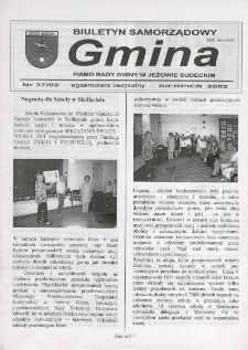 Gmina : biuletyn samorządowy : pismo Rady Gminy w Jeżowie Sudeckim, 2002, nr 37