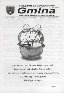 Gmina : biuletyn samorządowy : pismo Rady Gminy w Jeżowie Sudeckim, 2004, nr 47