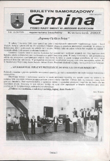 Gmina : biuletyn samorządowy : pismo Rady Gminy w Jeżowie Sudeckim, 2005, nr 53