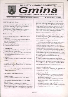Gmina : biuletyn samorządowy : pismo Rady Gminy Jeżów Sudecki, 2006, nr 60