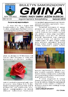Gmina : biuletyn samorządowy : pismo Rady Gminy Jeżów Sudecki, 2013, nr 101