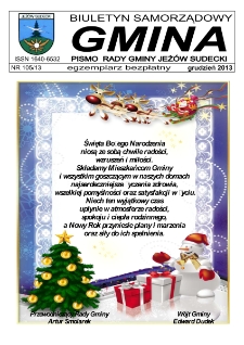 Gmina : biuletyn samorządowy : pismo Rady Gminy Jeżów Sudecki, 2013, nr 105