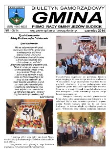 Gmina : biuletyn samorządowy : pismo Rady Gminy Jeżów Sudecki, 2014, nr 108
