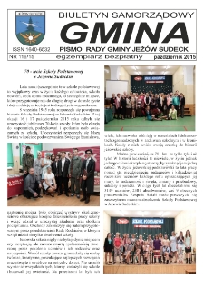 Gmina : biuletyn samorządowy : pismo Rady Gminy Jeżów Sudecki, 2015, nr 116